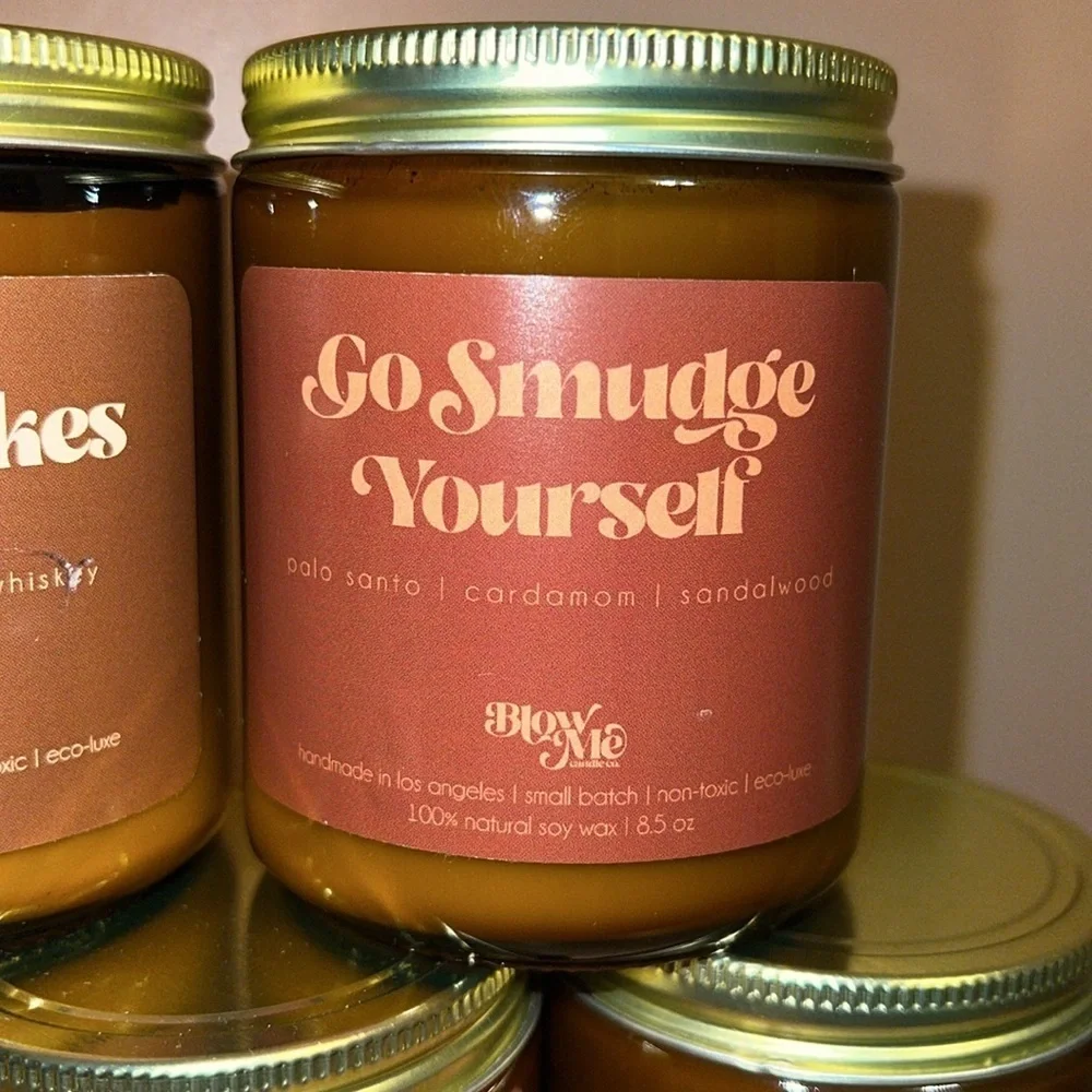 All natural soy wax, wood wick candles